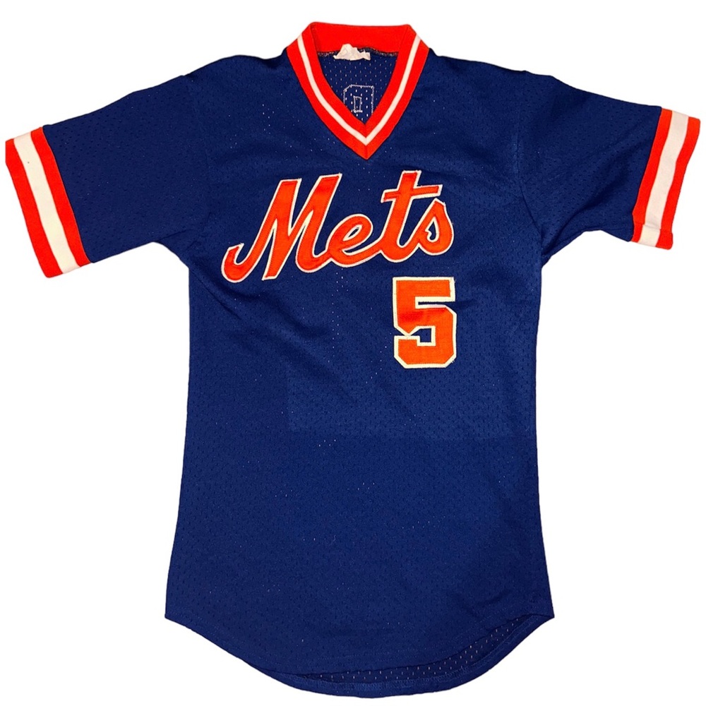 Vintage New York Mets Blue Majestic Made In USA Mesh Jersey Jared #5 size small
